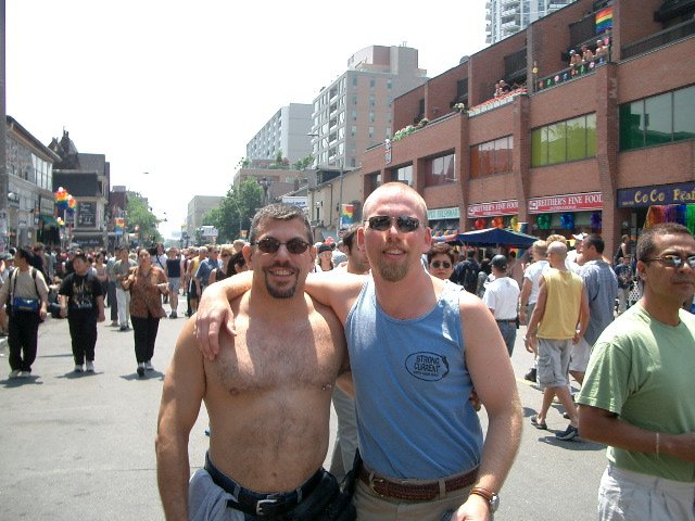 Dave and Daniel on Church St. at Gay Pride