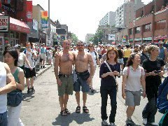 Jay and Daniel on Church St. at Gay Pride